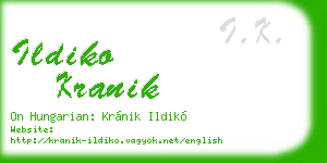 ildiko kranik business card
