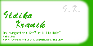 ildiko kranik business card